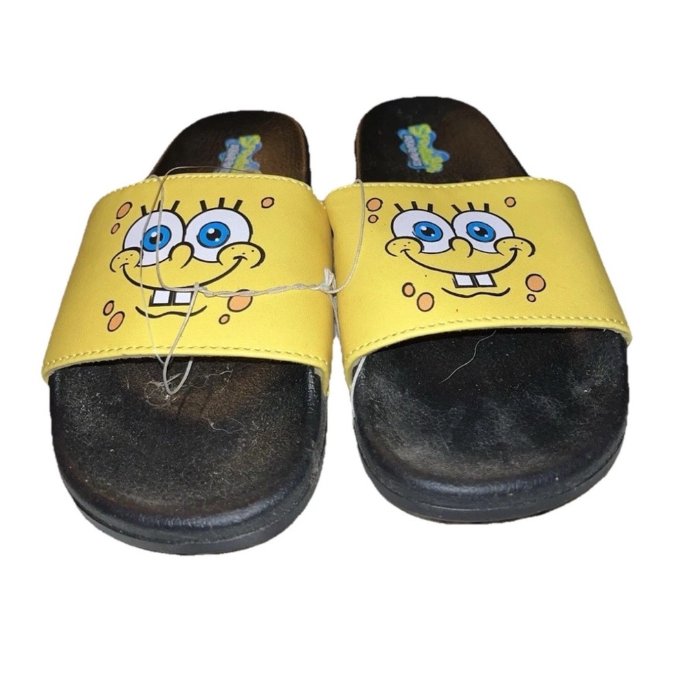 Sponge Bob Square Pants Nickelodeon Kids Sandals Slip On Size 2/3 NWT